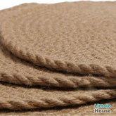 Hemp Rope Circular Flat Mat Layer | Natural